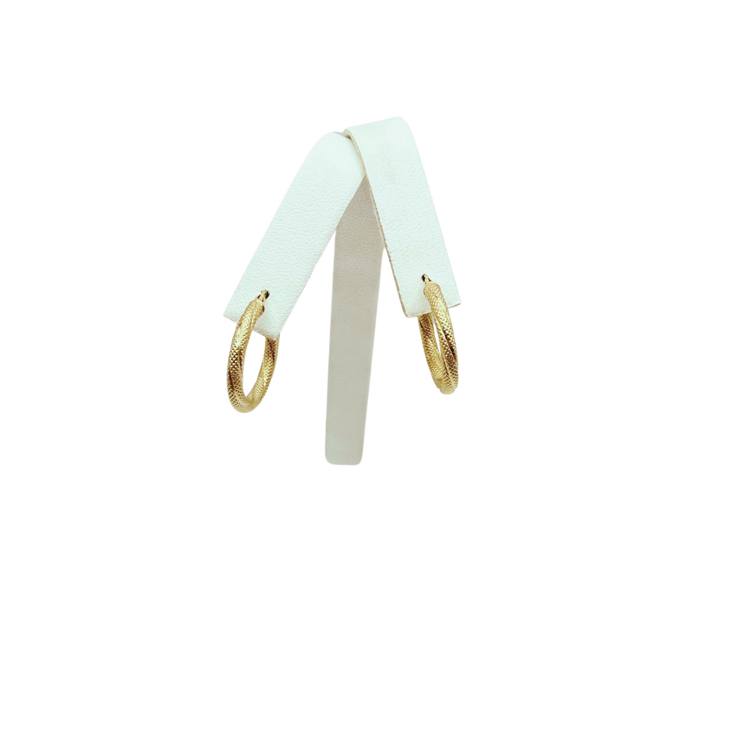 10k gold snowy hoops, women's size 4