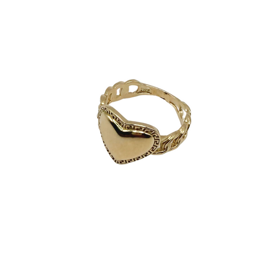10k gold heart ring size 7.5 d3 women