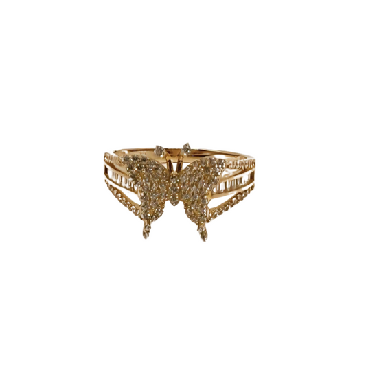 10k gold butterfly ring size 9 for women