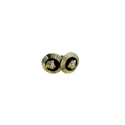 10k gold and black Versa earrings for women