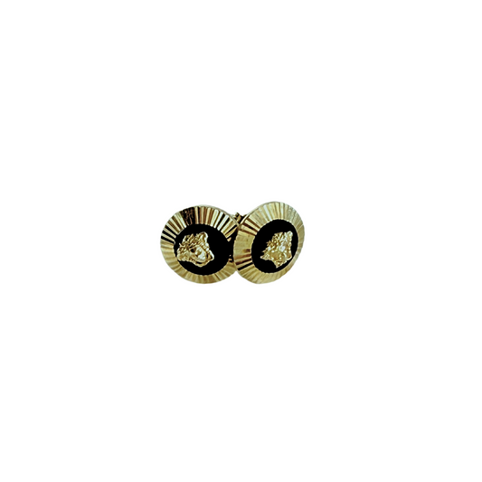 10k gold and black Versa earrings for women