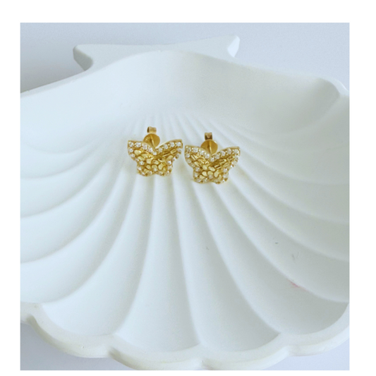 Women's 10k gold butterfly earrings