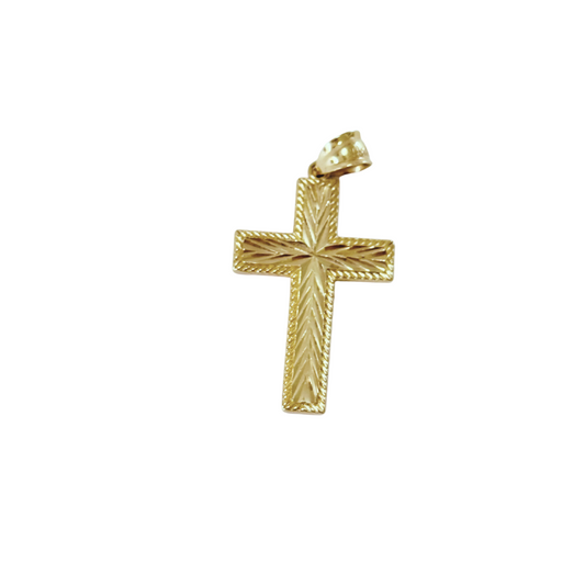 Colgante de cruz de oro de 14 quilates para hombre