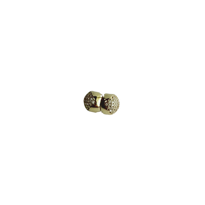10k gold round charms with zirconia heart for women