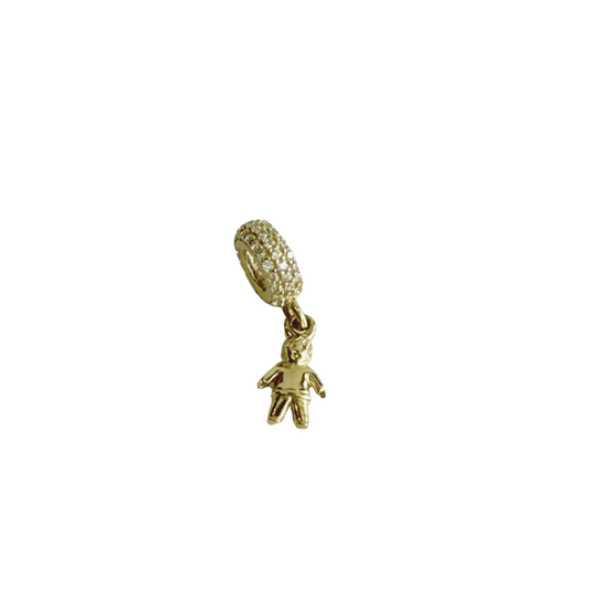 10k gold charms with zirconia and women's child ornament