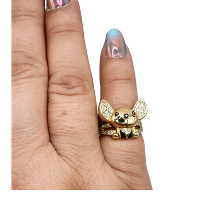 10k gold Stitch ring size 6 for women or girls