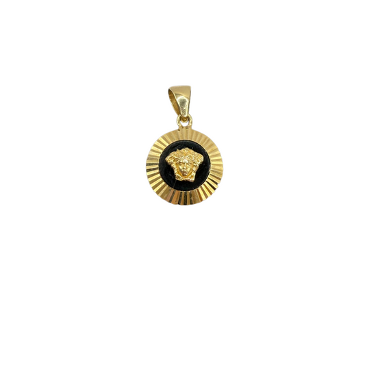 10k gold Versa pendant with onyx for women