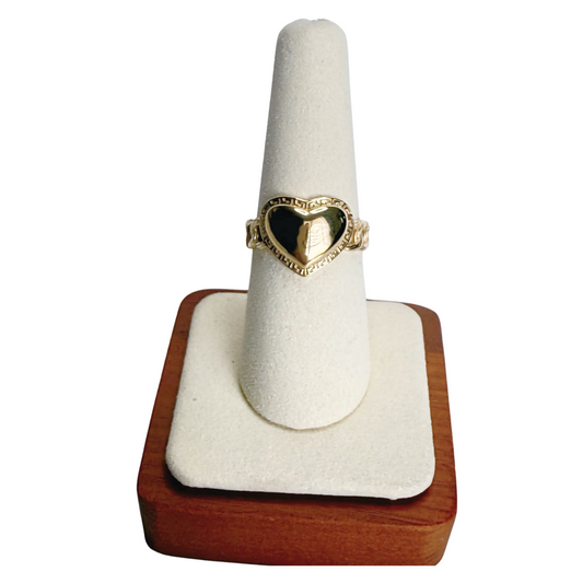 10k gold heart ring size 7.5 d3 women