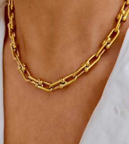 Tiffany Style 10k Gold Necklace - 18 Inches