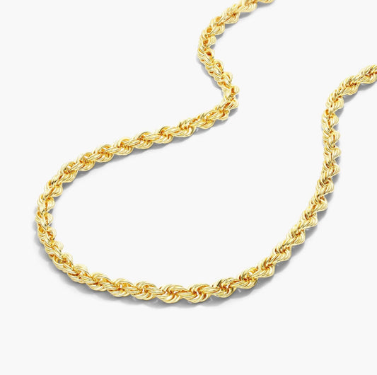 Solid 14k Gold Twisted Chain - 20 Inches