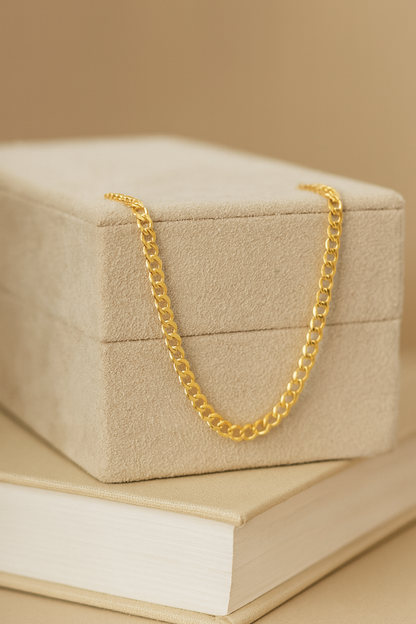10k gold Shiny Cut Chain, size 18, 4.5 mm unisex