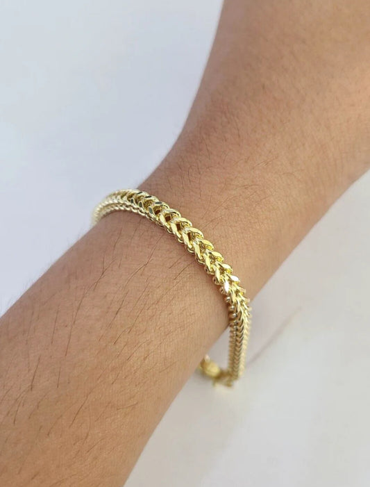 Asa de oro de 10k Franco talla 7, 2mm unisex