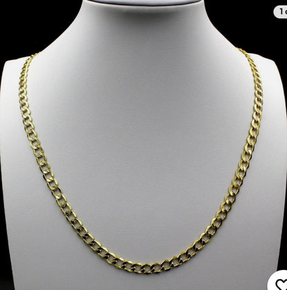 10k Gold Shine Cut Chain, Size 20, 4.5mm Unisex