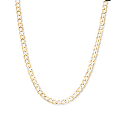 Gold 10 Bright Cut Chain, Size 22, 3mm, Unisex