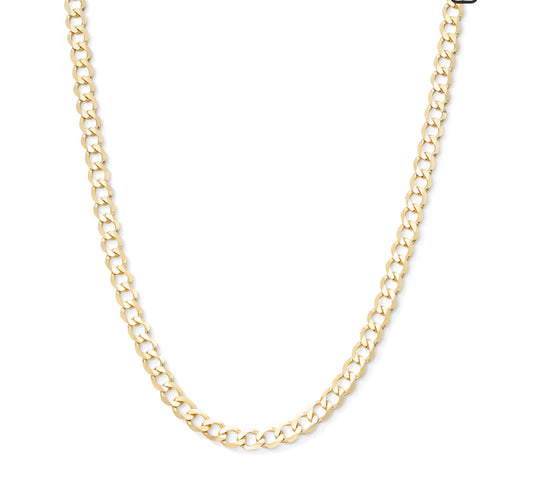 Gold 10 Bright Cut Chain, Size 22, 3mm, Unisex