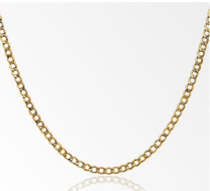 10k Gold Shine Cut Chain, Size 18, 2.5mm Unisex