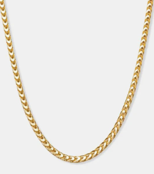 Franco chain 10k gold, size 18, 2.5mm unixes