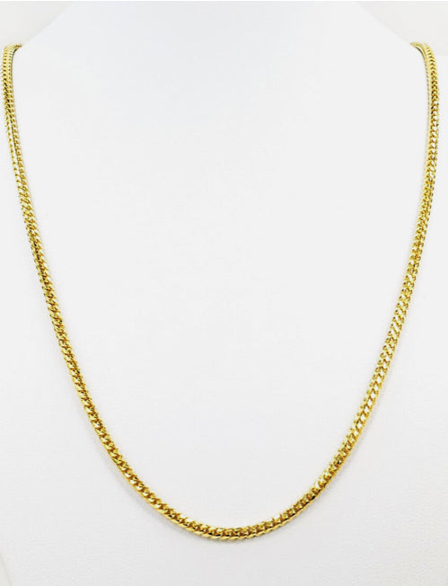 Franco chain 10k gold, size 22, 2.5mm unixes