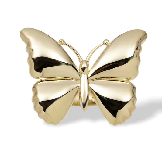 10k gold butterfly ring, size 7.5 for women