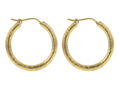 10k gold snowy hoops, women's size 4