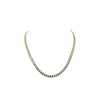10k Gold Shine Cut Chain, Size 20, 4.5mm Unisex