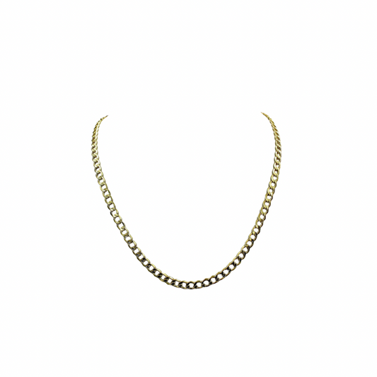 10k Gold Shine Cut Chain, Size 20, 4.5mm Unisex