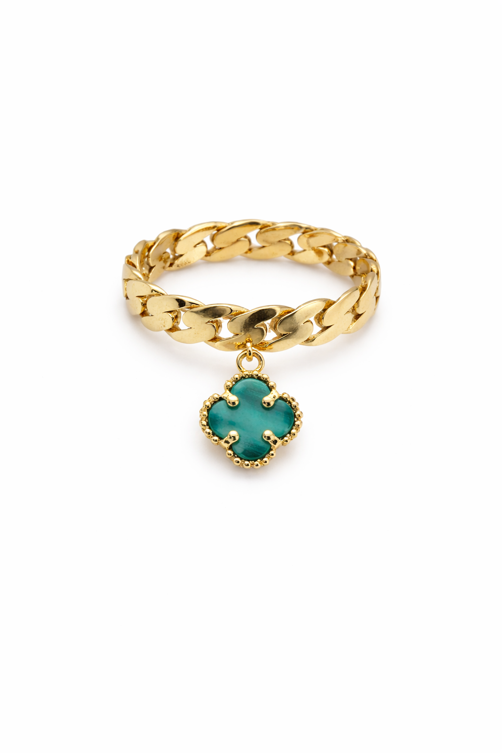 Anillo Flor de la Suerte en Oro de 14k para Mujer Talla 7