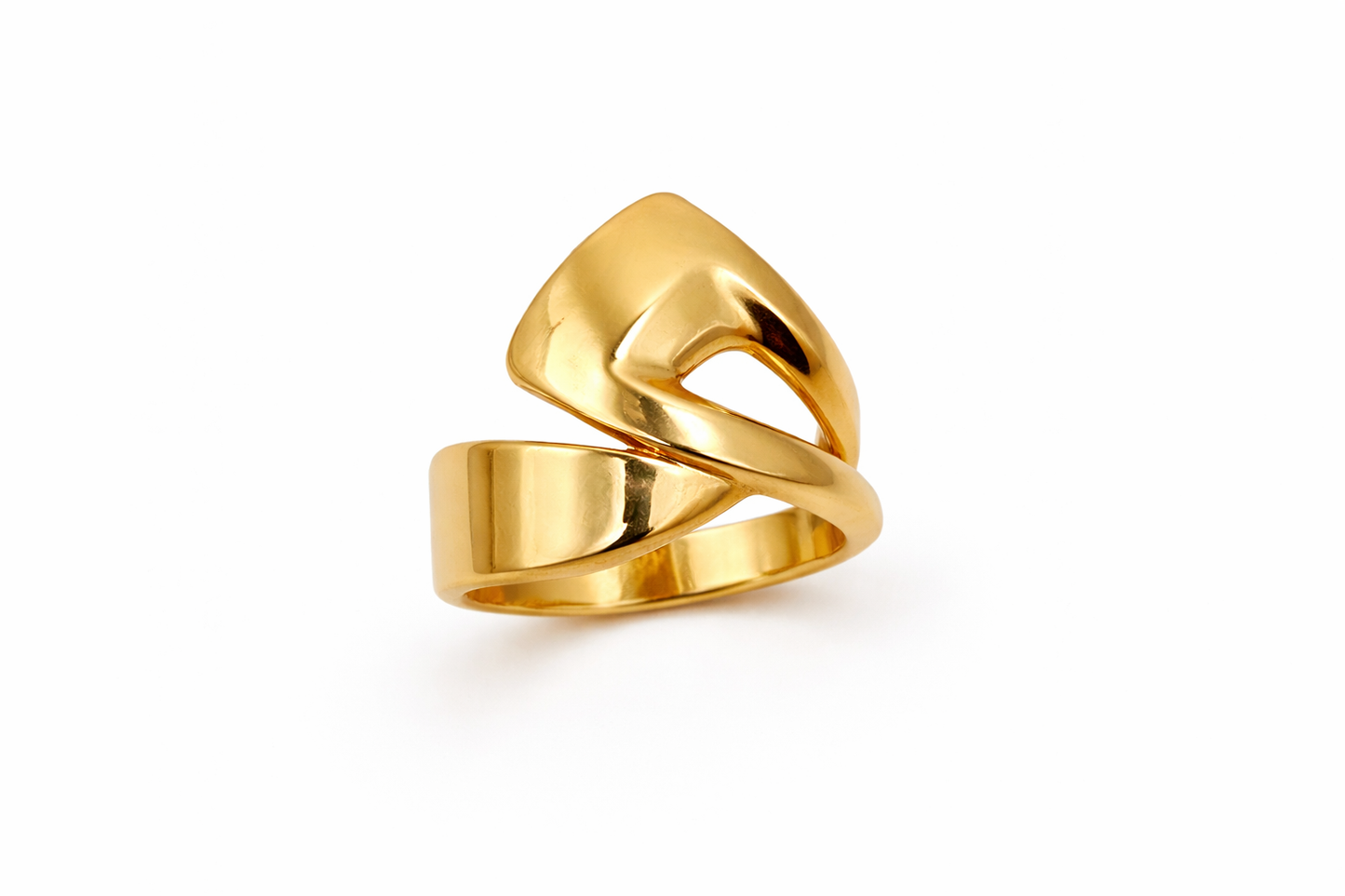 Anillo de oro de 14 quilates para mujer, talla 8.5