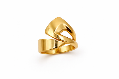 Anillo de oro de 14 quilates para mujer, talla 8.5
