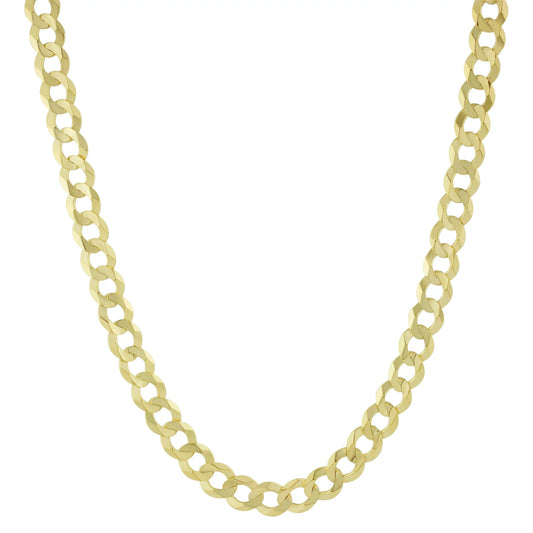 22" 4.5 10k Gold Hammered Shiny Cut Chain