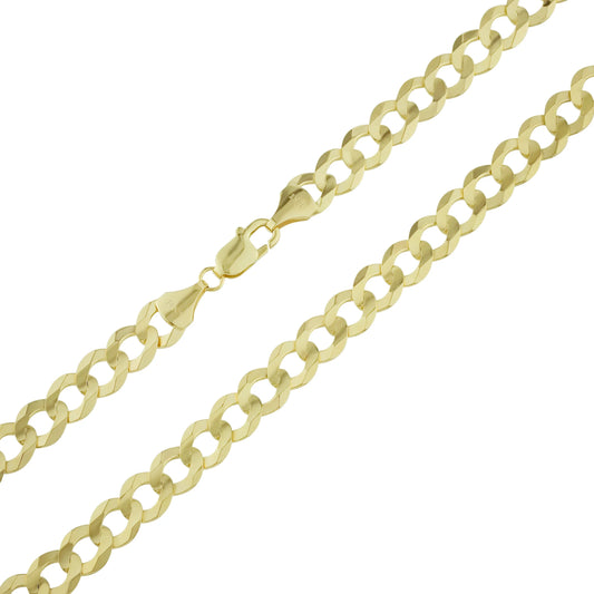 22" 4.5 10k Gold Hammered Shiny Cut Chain